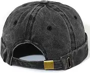 [MESU] Mens Docker Cap Brimless Hats Worker Sailor Cap Rolled Cuff Retro Beanie Hat