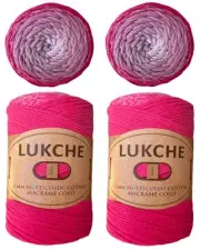 2mm Multicolor Cotton Macrame Cord 2x246 Yards (2x225 Mt) Premium Cotton Rope...