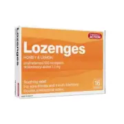 ANTIBACTERIAL HONEY LEMON LOZENGES 16'S SAME AS STREPSILS -LOZ1-