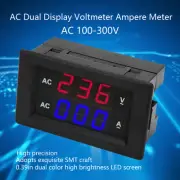 LED Digital Display AC 100~300V Voltmeter 0-100A Meter Red Blue