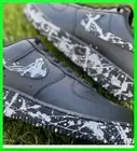 Custom Air Force 1 OFF White n Black Dripp/Air Force 1 Custom Shoes NEW IN BOX