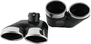 Muffler tip, One Pair Statinless Steel Car Exhaust Tips Compatible For Benz W220 S350 S320 S500 Muffler Tip Exhaust TIP Nozzle