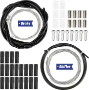 44 Pcs Bike Brake & Shifter Cable Kit Universal Bicycle Derailleur Housing Set