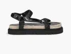 3.1 Phillip Lim Noa Ruched Croc-effect Leather Platform Sandals Black 39 BNWB
