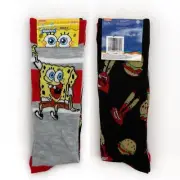 SpongeBob Crew Socks Mens Womens Mr. Krabs Krabby Patties Nickelodeon Fun Gift