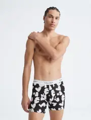 Calvin Klein Men Cotton Stretch Valentine's Day Boxer Brief, Black/White, Sz XL