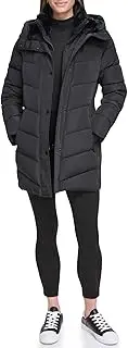 Calvin Klein Women's Long Bib-Front Puffer Jacket
