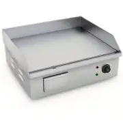 NNEAGS Electric Stainless Steel Flat Griddle Grill BBQ Hot Plate 2200W 56*48*23c