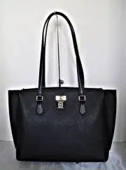 Michael Kors - Ruby Large Top Zip Leather Tote - Black
