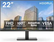 22" Full HD 1080P 100Hz Gaming Monitor, Ultra-Slim VA Panel, HDMI/VGA