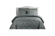 Hotel Living Eli Jacquard Comforter Set King Charcoal King Comforter Sets