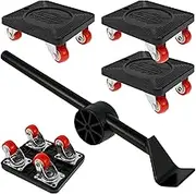 5 Pack Furniture Mover with Wheels and Furniture Lifter Set, 360° Rotation Wheels Furniture Moving Tool, Move Tools Max Up for 200KGS/440 LBS, for Moving Heavy Furniture, Refrigerator, Sofa, Cabinet