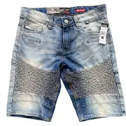 Ecko Unltd Mens Denim Relaxed Fit Jean Shorts Tag Size 30 Blast Off