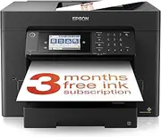 [Epson] Workforce WF-7840DTWF 4-in-1 Business Inkjet Multifunctional Device (Printer Scanner, Copier, Fax, WiFi, Ethernet, NFC, Full Duplex, Single Cartridges, up to DIN A3+) Black