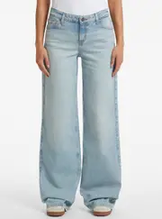 GUESS Women's Jeans G11 Wide Leg Jeans in Blue Size: 30, Spandex