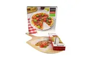 AL DENTE 33cm PIZZA STONE + SERVING RACK + PADDLE + ROCKING CUTTER