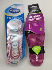DR. SCHOLL'S TRI-COMFORT INSOLES & AIRPLUS MEMORY COMFORT WOMENS SIZE 6-10
