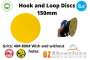 100Pcs -150mm (6") HOOK AND LOOP SANDING DISC NO HOLE ORBITAL SANDER#40-800