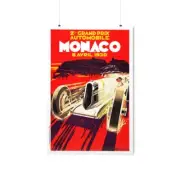 1930 Monaco Grand Prix Formula One Racing Print, Antique Motorsports Poster