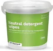 Reynard Health Supplies Neutral Detergent Wipes – White - Multipurpose Uses – Clean Electronics – Sensitive Equipment – 280 Count