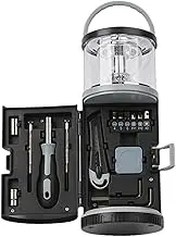 Hardware Tool Flashlight Set | Kit LED Lantern with Tool Kit | Camping Tool Flashlight Screwdriver, Fishing Tool Kit for Family, Hiking, Camping, Men, Friends