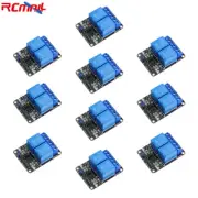 10pcs 2 Channel 5V Relay Module Board with Optocoupler JQC-3FF-S-Z for Arduino