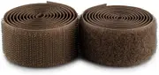 Hook and Loop Tape Brown Sew-On Hook and Loop Fasteners Set - 1 Yd.x1"