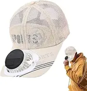 [Vriusi] Fan Hat, Solar Powered Fan Hat, Cooling Hats for Men | Solar Powered Fan Hat/USB Charging, Sun Protection Hat