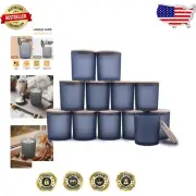 Durable Frosted Grey 3 Wick Candle Jars Set of 12 - Perfect for Home Decor