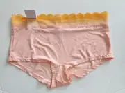 Calvin Klein Womens Lace Trim Hipster Panty Underwear Peach Melba QD3839 Sz M