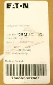 BOX OF 10 EATON XBMUCTM6 Terminal Markers Pheonix Contact UC-TM6 Quantity 800