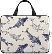 Laptop Case Sleeve Shockproof Computer Carrying Bag Fish Notebook Case Cover Laptop Bag Water Resistant Computer Cases Tablet Briefcase for Travel Business 12 Inch