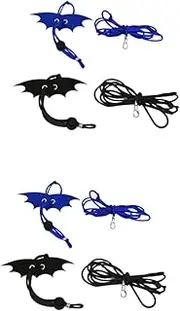 Hohopeti 2sets Pet Reptile Leash Lizard Harness Outdoor Activity Small Animal Harness Dog Leash 2pcs*2