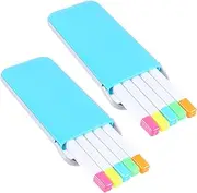 ROMISBABA 2 Fluorescent Highlighter Marker Pen for Students and Practical Stationery for Note Taking School Supplies Easy Grip and Non Bleeding Ink