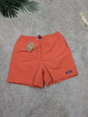 Patagonia Baggies Shorts Mens Small 5" Swim Trunks Hiking Nylon Salmon NWT $65