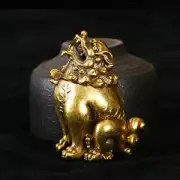 With Cover Mythical Beast Figurines Retro Brass Hollow Incense Holder Crafts