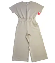 NWT Spanx 50625Q AirEssentials Cropped Wide Leg Jumpsuit in Tahini Aireluxe LP