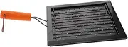 DINHEAROM Compact Camping Grill Toaster Tray with Ergonomic Handle Versatile Grilling Rack for Outdoor Cooking Baking and BBQ for Stovetop and Campfire