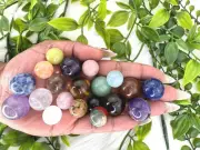 Mini crystal sphere - intuitively selected - one mini sphere - 15+ gemstones