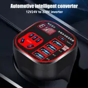 Reliable Car Power Inverter with 4 USB Ports 12V24V TO 220V Voltage Converter