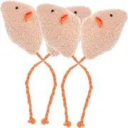 4pcs Soft Plush Mouse Cat Interactive Chew for Indoor Cats Realistic Teething Mice for Feline Engagement and Entertainment