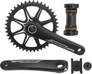 Road Cycle Crankset, Aluminum Alloy Hollow Integrated Cycle Crank Arm Set, Shock Resistant Road Cycle Crank Chainring Set for Road Cycle