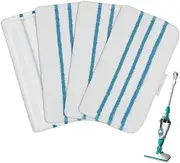 4Pack Steam Mop Pads Replacement for Black+Decker Steam Mop SM1600, SM1610, SM1620, HSM13E1, HSMC1300FX, HSMC1321, HSMC1361SG Cleaner Black and Decker Steam Mop Replacement Pads