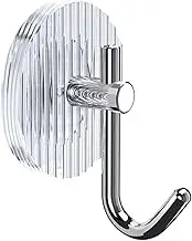 DRBASJHFO Self-Adhesive Acrylic and Metal Wall Mount Coat Rack Towel, Door and Key Hook, Multicolor(Silver)