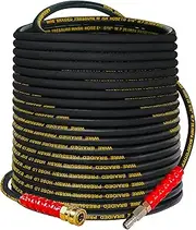Hourleey Kink Resistant Pressure Washer Hose 100FT, High Tensile Wire Power Washer Hose with 3/8 Inch Quick Connect, 4000 PSI