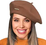 [Nawati] Wool French Berets for Women, Solid Color Beret Hats for Women Girls Lady, Casual and Chic Vintage Painters Hat