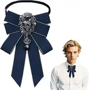 [Luckyvestir] Bow Ties for Men Bowties with Stiff Ribbon Rhinestone Womens Neck Bow Tie for Stage Show Dress Suit Accessory