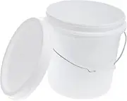 Plastic Pail with Lid and Handle Multipurpose Container for Water Paint Pet Food Storage Lightweight and Easy to Carry for Home Use