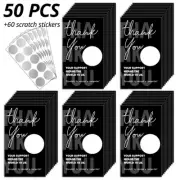 50 PCS Scratch Off Voucher Thank You Business Cards - Premium - USA SELLER