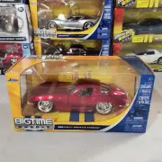 JADA 1/24 BIGTIME MUSCLE CANDY RED 1963 CHEVY CORVETTE STINGRAY